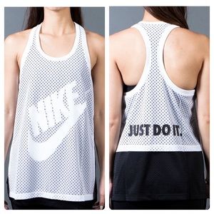 Nike Mesh Overlay Jersey Tank Top